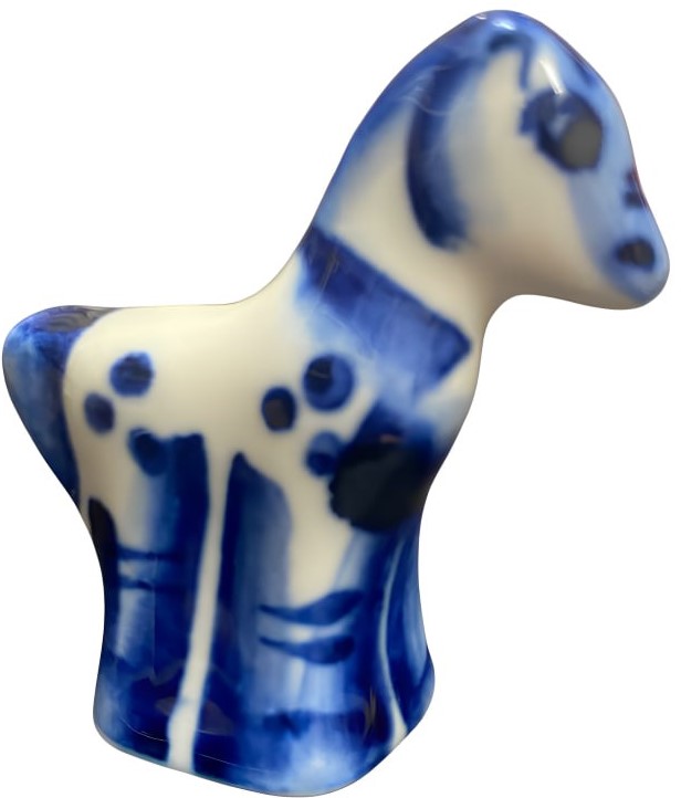 Figurka - Koń Pups, gzhel