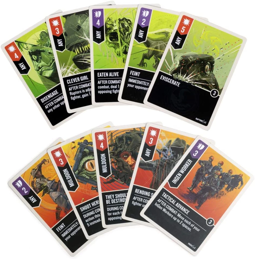 Stalo žaidimas - Unmatched. Jurassiko parkas. InGen vs Raptorai + taisyklės lietuvių kalba