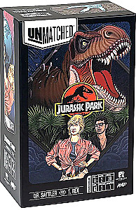 Stalo žaidimas - Unmatched. Jurassic Park. Dr. Sattler vs T. Rex + taisyklės lietuvių kalba