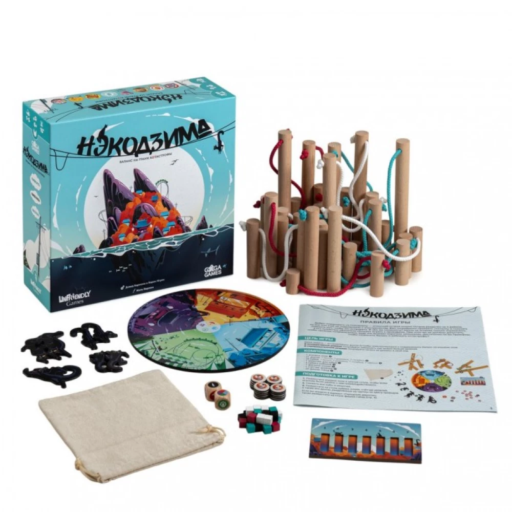 Board Game - Nekodzima. Balance on the Edge of Catastrophe