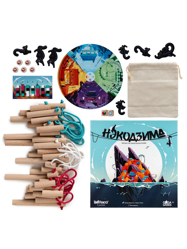 Board Game - Nekodzima. Balance on the Edge of Catastrophe