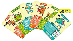 Stalo žaidimas - Atspėk per 10. Pasaulio šalys (anglų kalba)