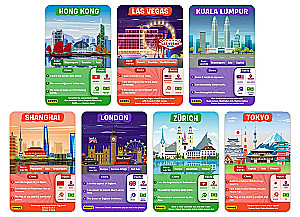 Stalo žaidimas - Atspėk per 10. Miestai aplink pasaulį (anglų kalba)