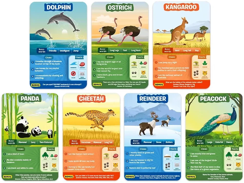 Stalo žaidimas - Guess in 10. Gyvūnų karalystė (anglų kalba)