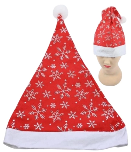 Santa Claus Hat with Snowflakes