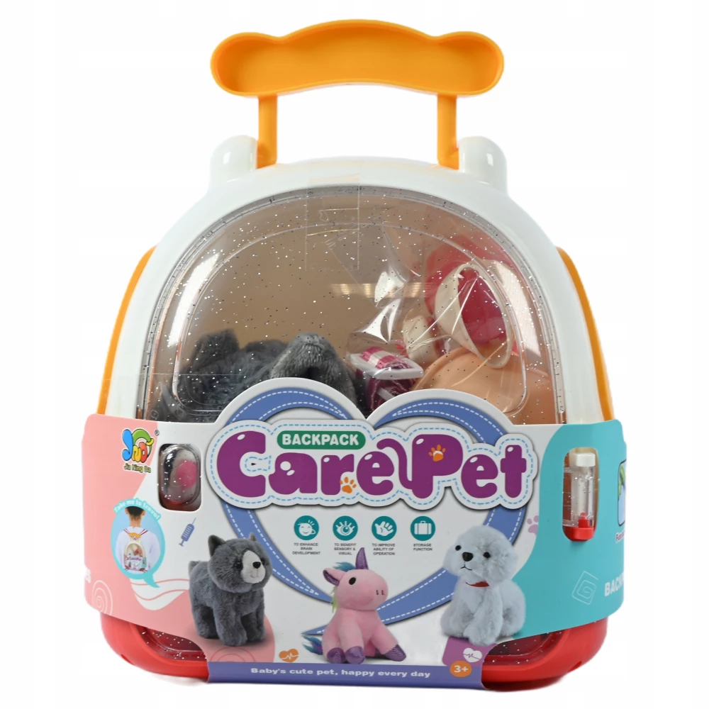 Pluszowy kotek-zabawka z przenośną torbą