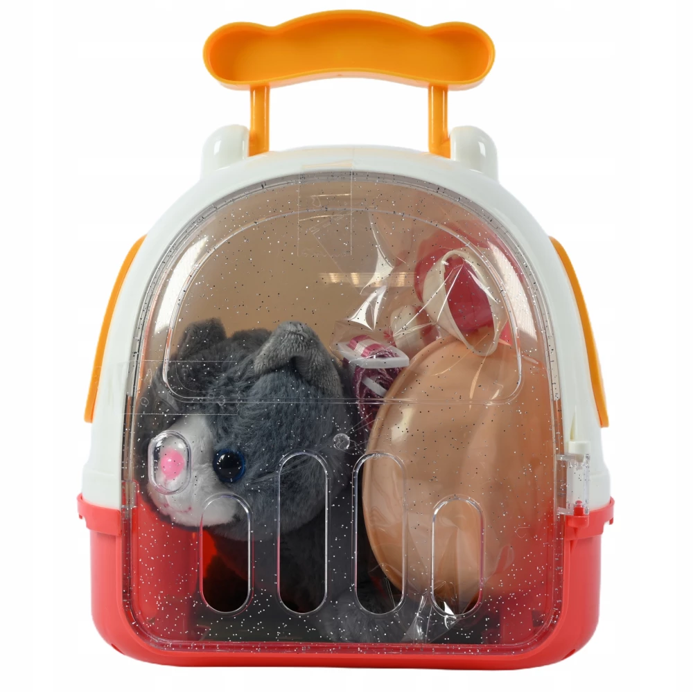 Pluszowy kotek-zabawka z przenośną torbą