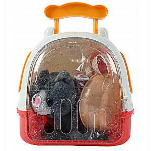 Pluszowy kotek-zabawka z przenośną torbą