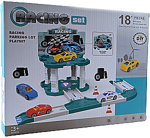 Garage parking set with a ramp for cars