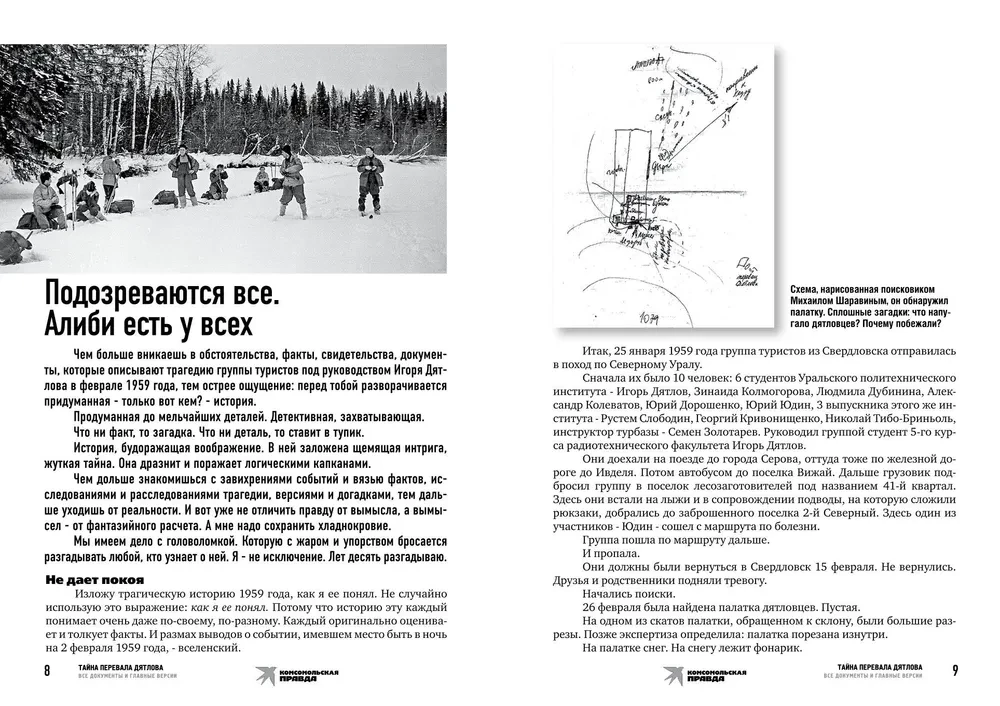 The Mystery of the Dyatlov Pass. All documents and main versions of the most mysterious story of the century