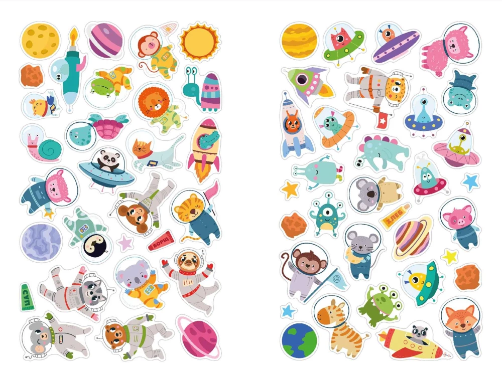 Wesołe naklejki. W kosmosie