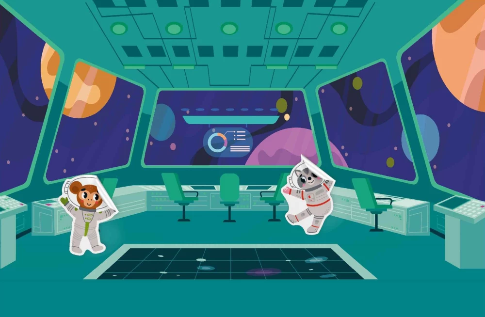 Wesołe naklejki. W kosmosie