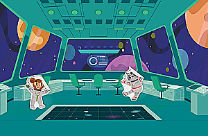 Wesołe naklejki. W kosmosie