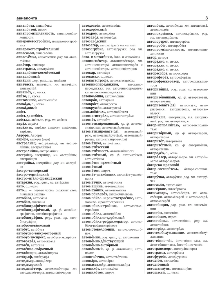 Krievu ortogrāfijas vārdnīca: vairāk nekā 100 000 vārdu