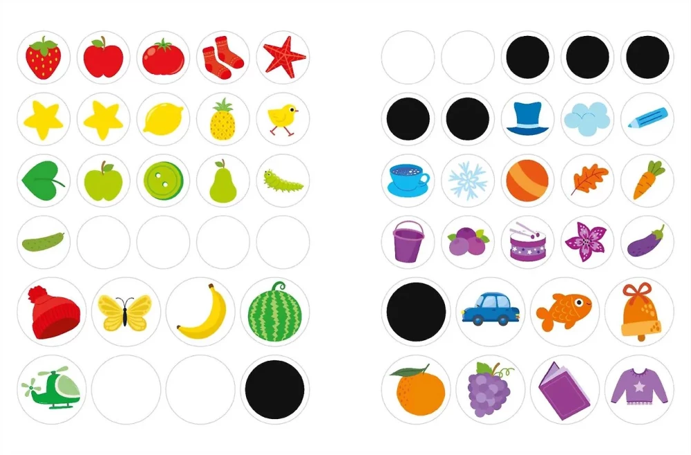 Наклейки для малышей. Цвета