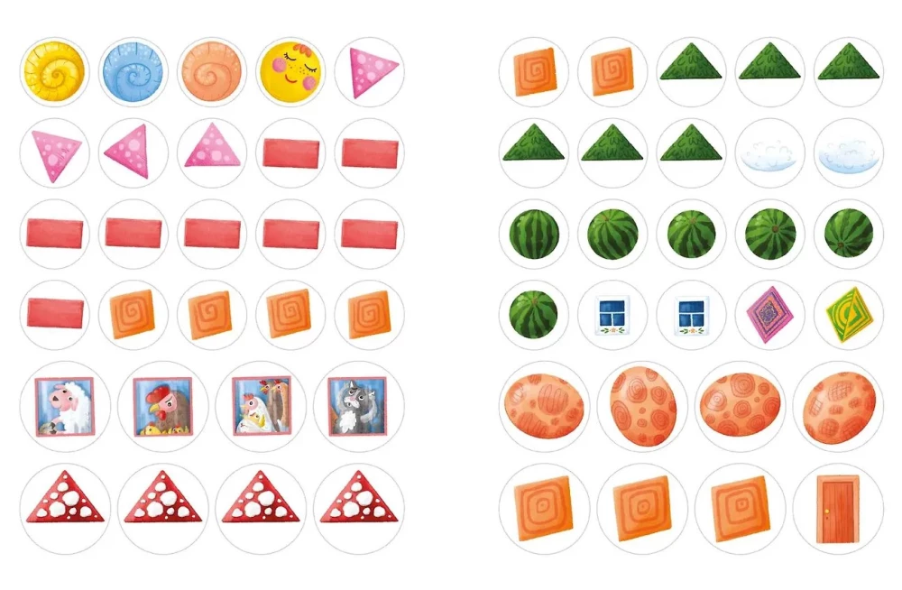 Наклейки для малышей. Формы