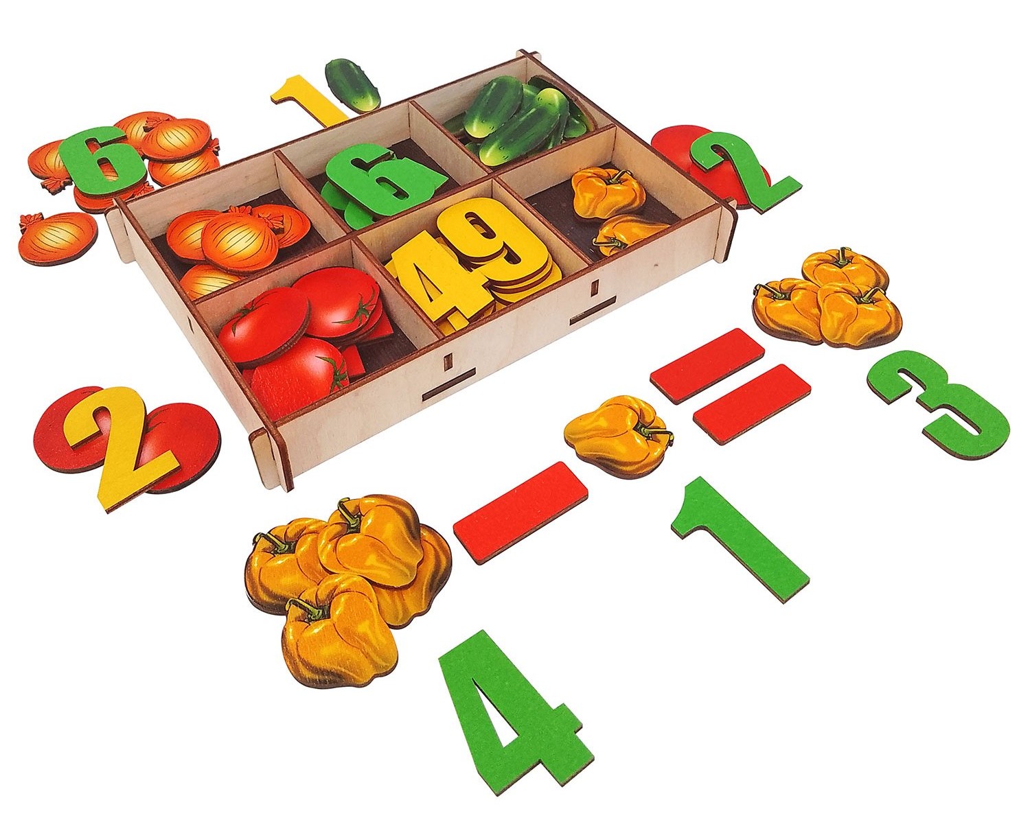 Materiał liczący w pudełku - Warzywa