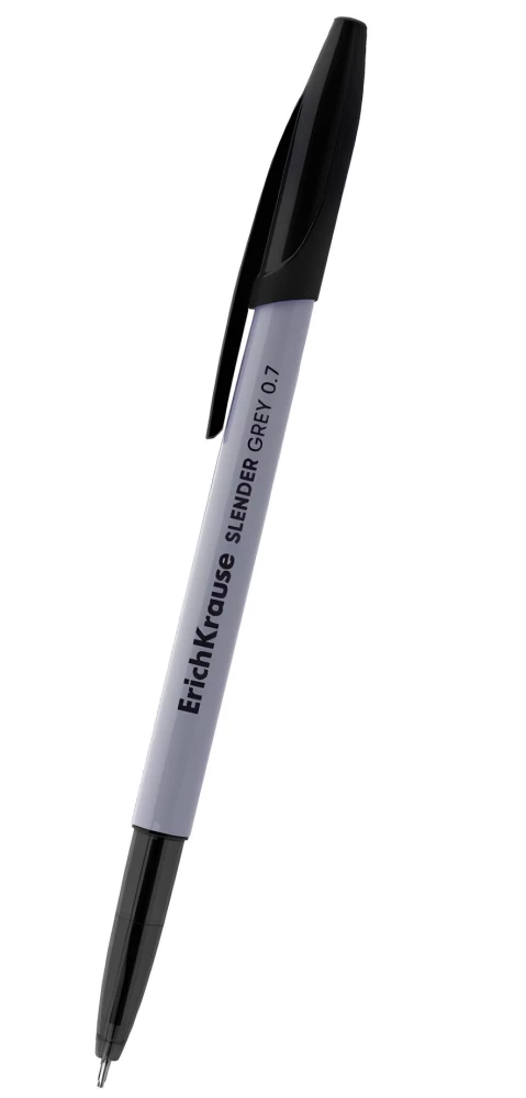 Ballpoint Pen - Slender Stick Grey, black