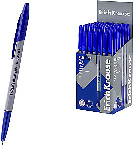 Ballpoint Pen - Slender Stick Grey, Blue