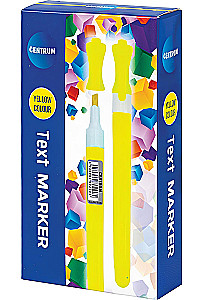 Текстовыделитель со скошенным наконечником, жёлтый