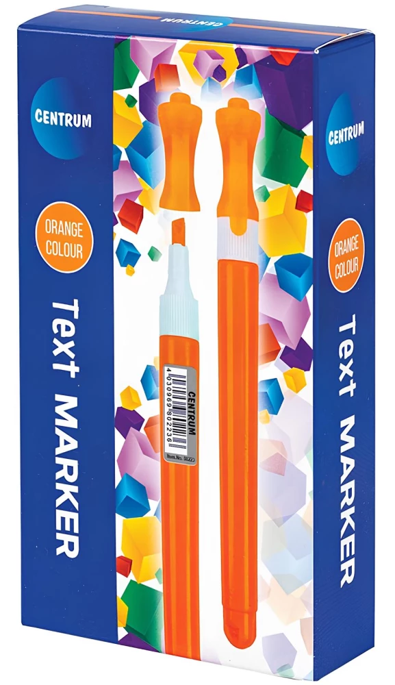 Текстовыделитель со скошенным наконечником, оранжевый