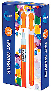 Текстовыделитель со скошенным наконечником, оранжевый