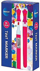 Текстовыделитель со скошенным наконечником, розовый