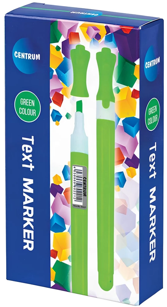 Zakreślacz z pochyloną końcówką, zielony