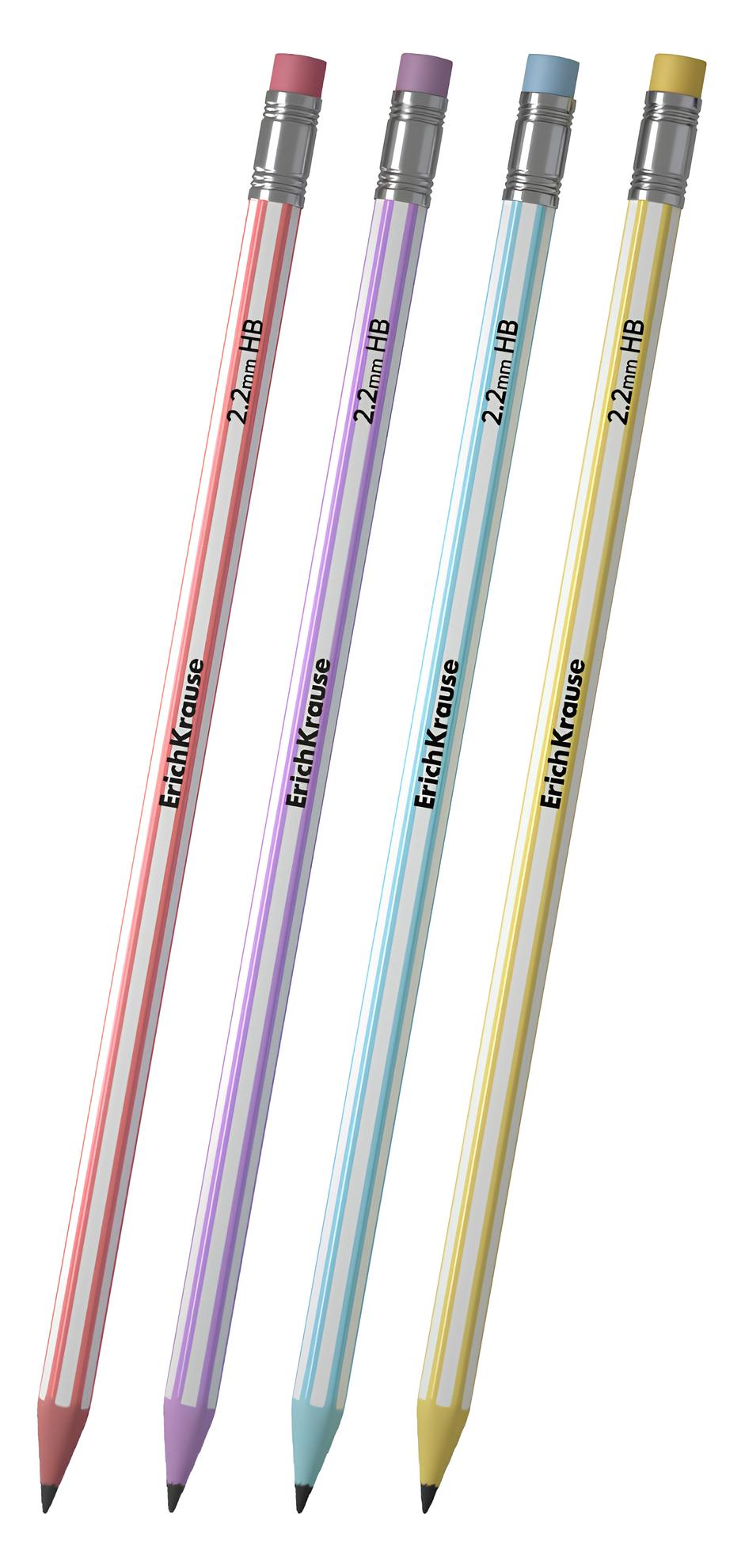 Zīmulis ar melnu grafītu ar dzēšgumiju - Blend, sešstūra, dažādībā