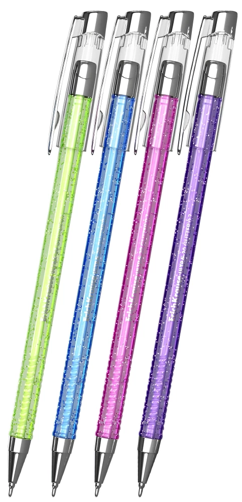 Ballpoint Pen - Stick Glitter, blue, assorted