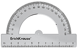 ErichKrause Clear Plastic Protractor, 180°/10cm, Transparent