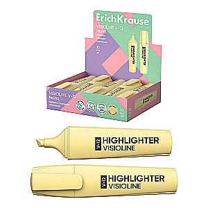 Text marker ErichKrause Visioline V-12 Pastel, ink color - yellow