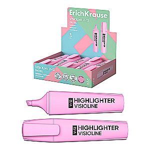 Highlighter ErichKrause Visioline V-12 Pastel, ink color - pink
