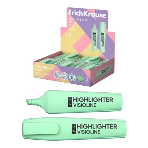Highlighter ErichKrause Visioline V-12 Pastel, ink color - green