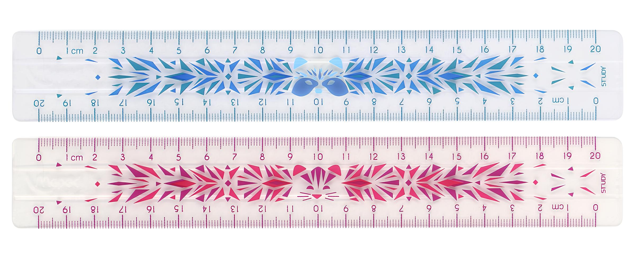 Lineal aus Plastik - Study Fancy, 20 cm, in assortierten Designs