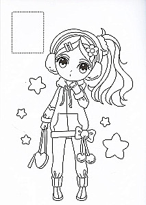 Coloring Books with Shiny Stickers. Anime