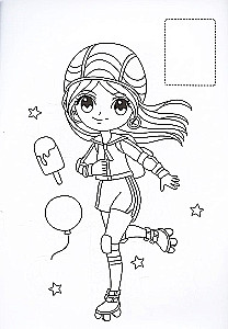 Coloring Books with Shiny Stickers. Anime