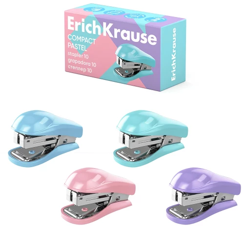 Mini Stapler No. 10 - Compact pastel, assorted