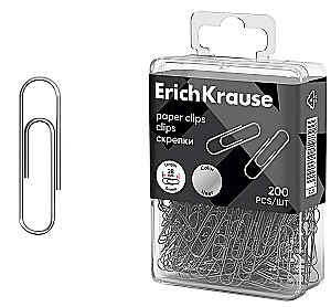 Metal paper clips with nickel-plated coating, assorted