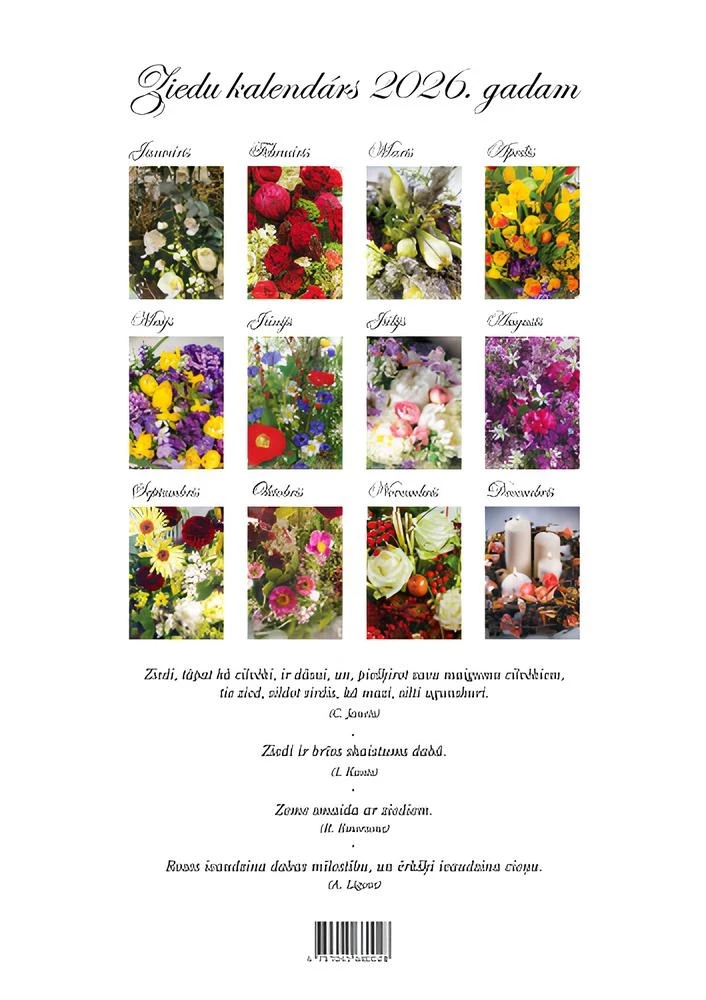 Kalendarz ścienny - Kwiaty 2026