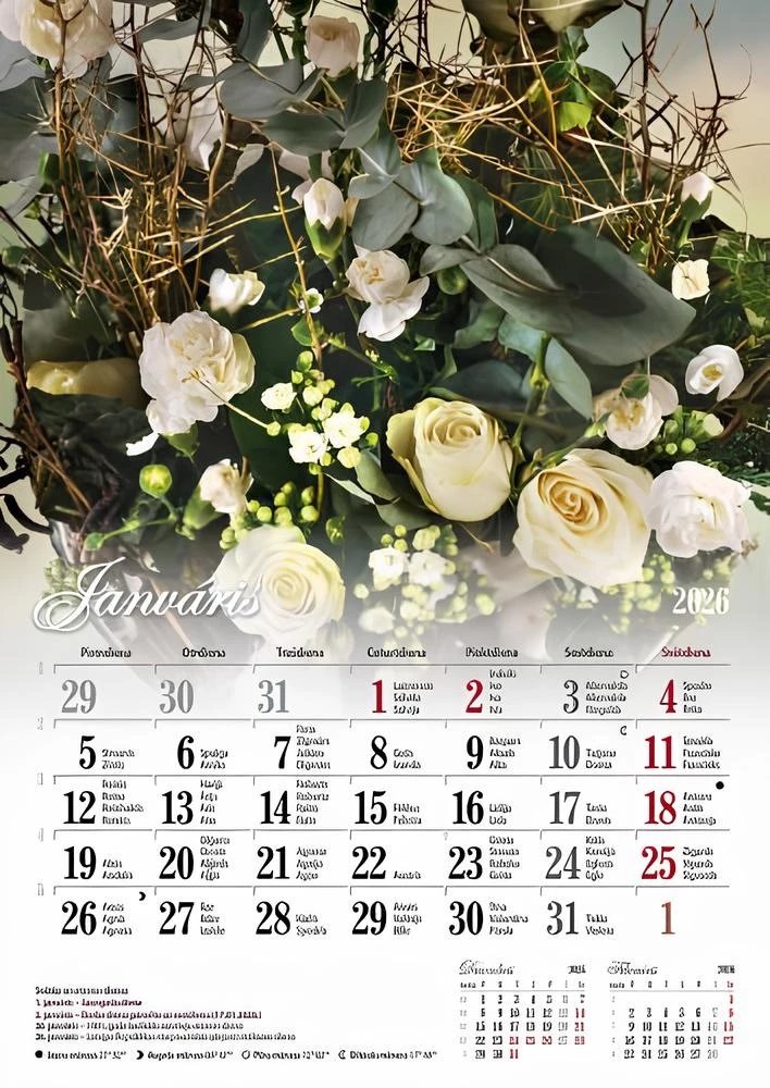 Kalendarz ścienny - Kwiaty 2026