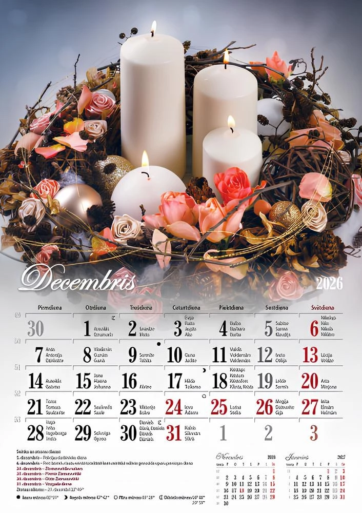 Kalendarz ścienny - Kwiaty 2026