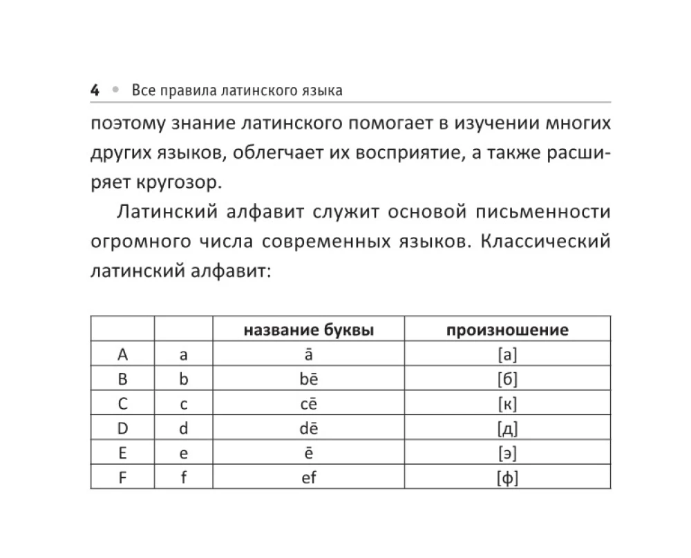 Все правила латинского языка