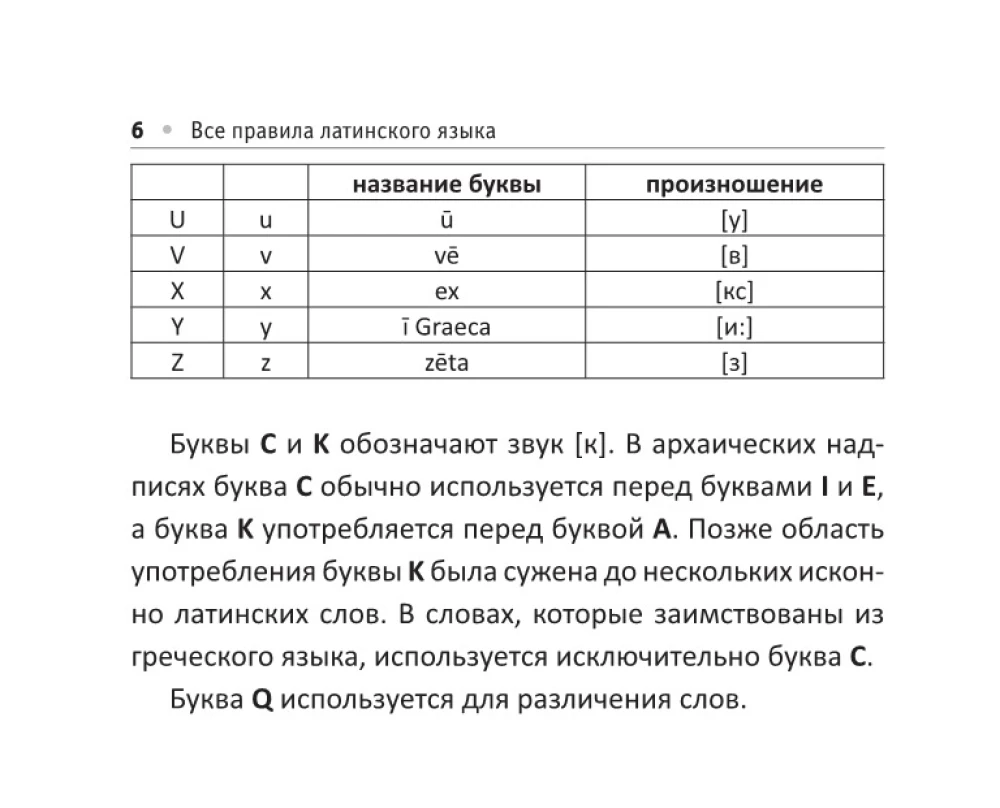 Все правила латинского языка
