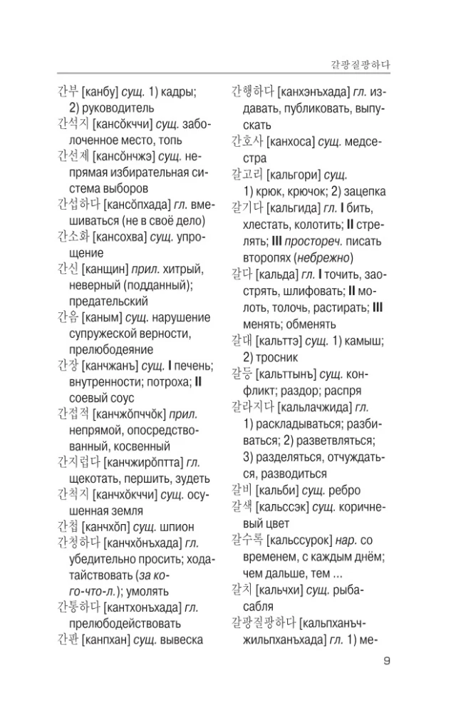 Korean-Russian Russian-Korean Dictionary with Pronunciation
