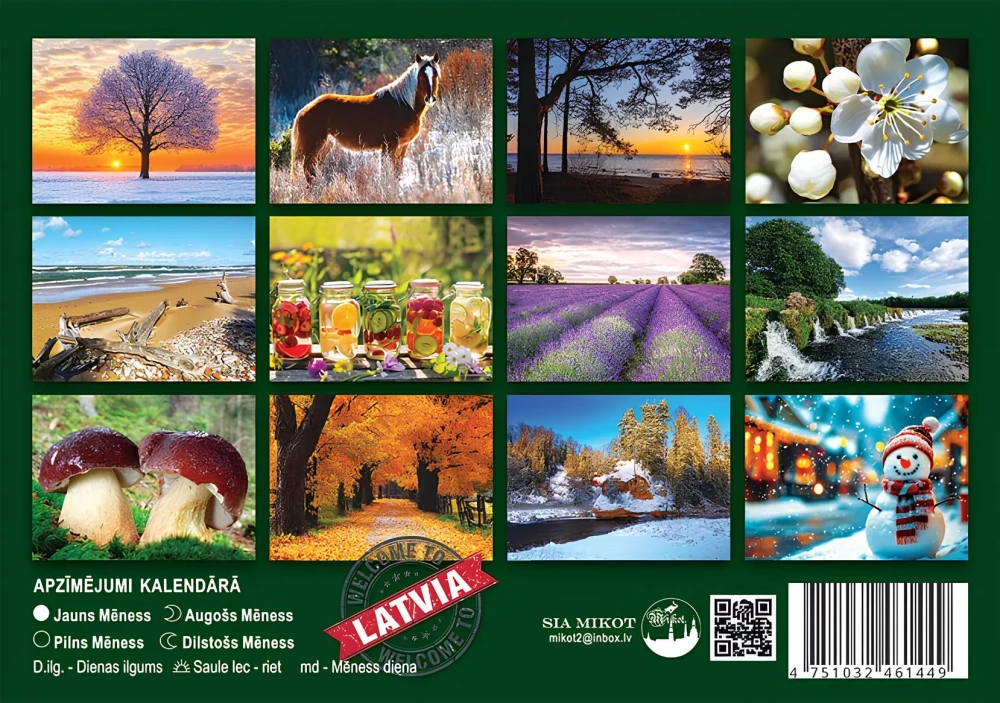 Календарь настенный на 2026 год - Времена года, А5