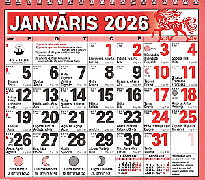 Настольный календарь на 2026 год - Большие цифры, А6