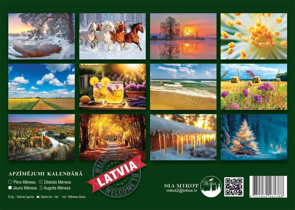 Календарь настенный на 2026 год - Времена года, А4