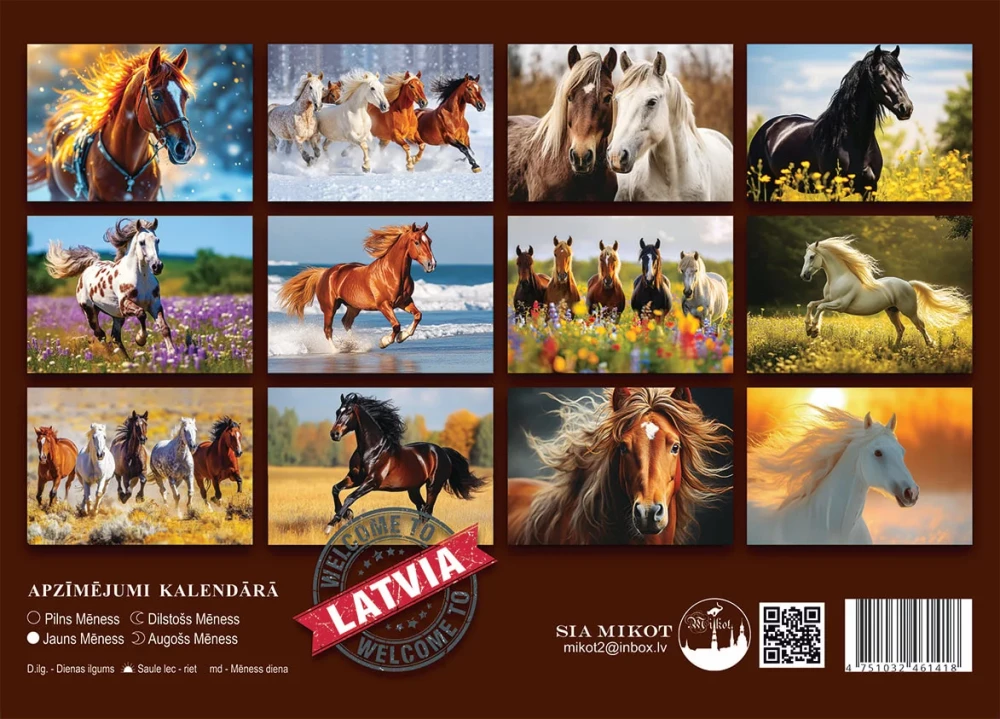 Календарь настенный на 2026 год - Год лошади, А4