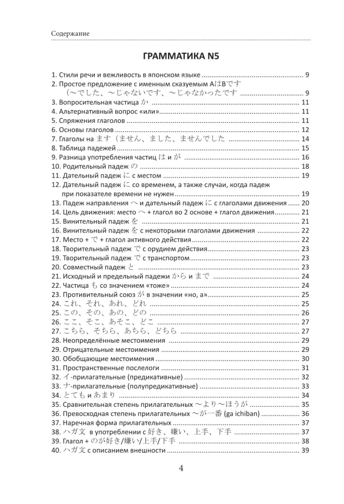Японский язык. Грамматика для начинающих. Уровни JLPT N5-N4